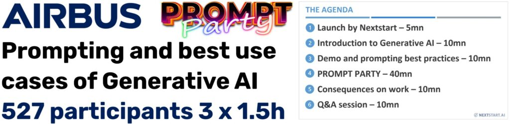 Prompt Party Airbus : prompting et meilleurs cas d'usage de l'IA générative, 527 participants