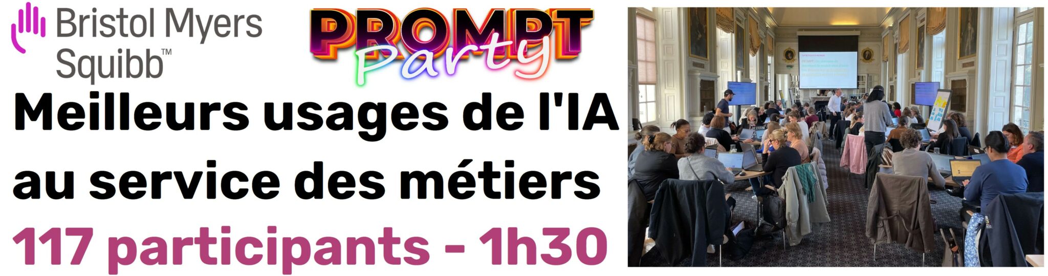 Seminaire IA generative devant un large auditoire de collaborateurs