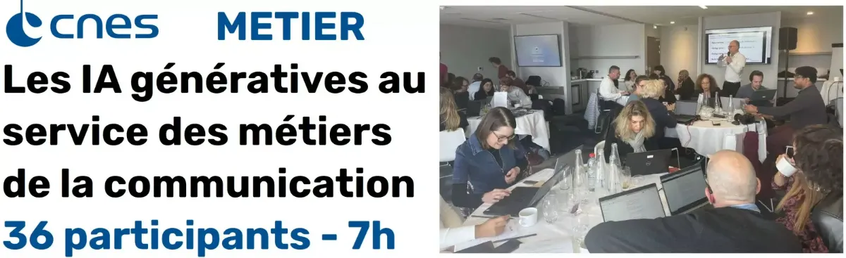 CNES, Prompt Challenge : les IA génératives au service des métiers de la communication, 36 participants, une demi-journée
