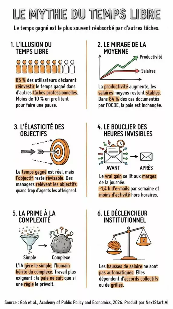 Synthèse de l'Academy of Public Policy and Economics : le temps gagné grâce à l'IA est réinvesti dans le travail plutôt qu'en repos